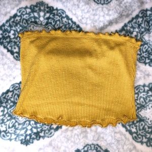 BetterBe scalloped edge women’s tube top - Yellow